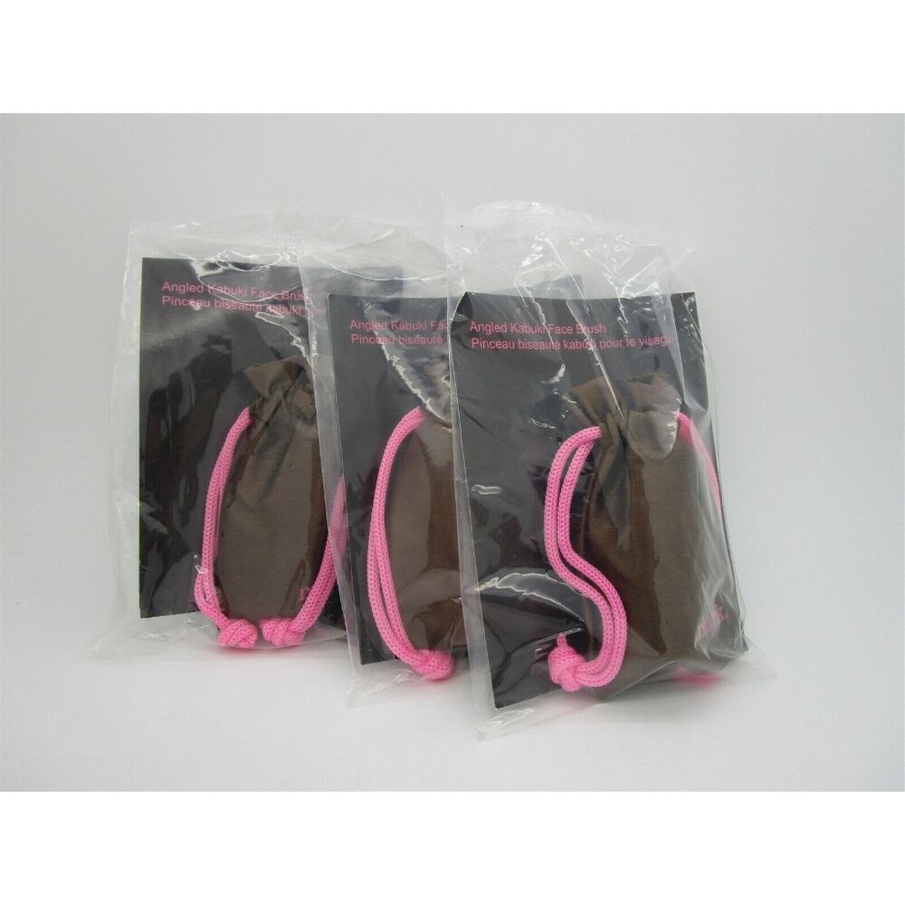 AVON Mark Angled Kabuki Face Brush in drawstring bag - Lot of 3